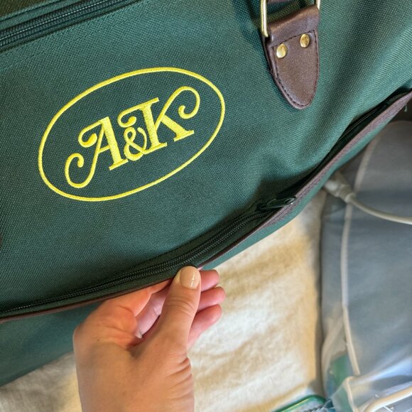 Abercrombie and Kent Weekender Bag Forest Green Canvas Vintage Classic - OS - Picture 3 of 8